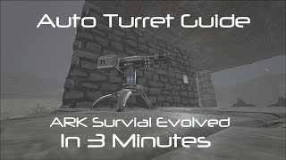 Auto Turret Range  Projectile Demo ARK Survival Evolved [upl. by Neeloc]