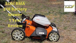 Stihl RMA 510 Battery Mower 1 Year Review [upl. by Anyotal266]