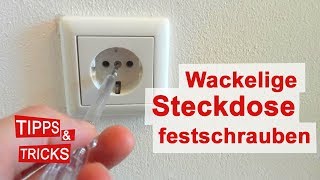 Wackelige lockere Steckdose festschrauben [upl. by Nawor]