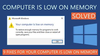 How to Fix Your Computer is Low on Memory on Windows 10 [upl. by Sik]