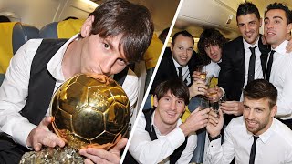 Messi wins 2nd Ballon dOr 2011 with INIESTA XAVI in the podium [upl. by Bernetta]