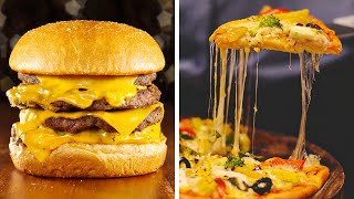 40 DELICIOUS FAST FOOD HACKS  5Minute Pizza And Burger Recipes [upl. by Aisel]