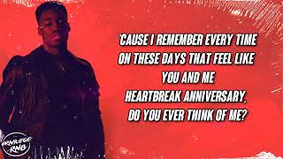 Giveon  Heartbreak Anniversary Lyrics [upl. by Ilahtan]