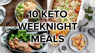 10 Easy Keto Dinner Meals for Busy Weeknights [upl. by Sible593]