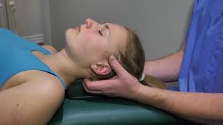 Osteopathic Technique Demo  SubOccipital Release Craniosacral Therapy [upl. by Aufa26]