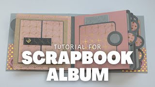 SCRAPBOOK ALBUM TUTORIAL  SCRAPBOOK IDEAS [upl. by Elleirb]