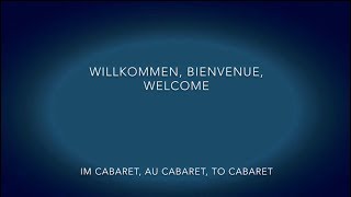 Cabaret Willkommen Fabian Richard [upl. by Adrian990]