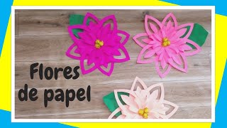 Flores de papel Faciles y rápidas en menos de 5 minutos [upl. by Eidroj563]