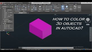 HOW TO COLOR 3D OBJECTS IN AUTOCAD [upl. by Grenville]