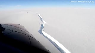 Iceberg Bigger Than New York City Breaks Away in Antarctica [upl. by Corry426]