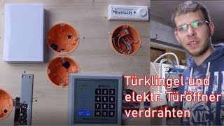 Türklingel und RFID Türöffner verdrahten ElektroM [upl. by Ramled417]