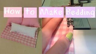 How to make bedding for a doll bed  EASY [upl. by Eward807]