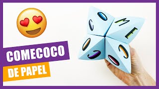 Cómo hacer un 🤪 COMECOCOS 🤪 de PAPEL muy fácil para NIÑOS · JUEGO y MANUALIDADES para niños [upl. by Onfroi]