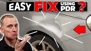 HUGE DENT GONE using AMAZING PDR Skills  No Filler No Paint [upl. by Bunns]