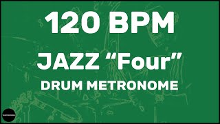 Jazz quotFourquot  Drum Metronome Loop  120 BPM [upl. by Eelana292]