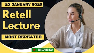 PTE Speaking Retell Lecture  JANUARY 2025  Prediction Practice [upl. by Safko]