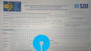 SBI Account Opening Form Fill UP 2025 [upl. by Asiulana697]