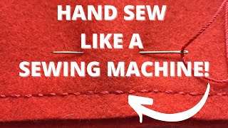 Hand Sewing Tutorial RIGHT HANDED Backstitching [upl. by Maurreen115]