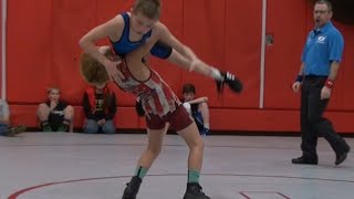 14 Brenden Chaowanapibool Middle School Sumner SD Wrestling Highlight [upl. by Dorena232]