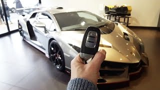 Lamborghini Veneno Indepth Exterior and Interior Tour w Cold Start [upl. by Aissenav]