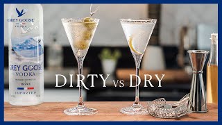 Dirty Martini vs Dry Martini Cocktail  Grey Goose Vodka [upl. by Halverson]