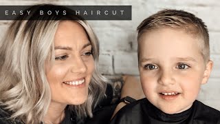 HOW TO DO AN EASY BOYS SHORT HAIRCUT AT HOME [upl. by Oiluj]