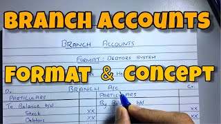 Branch Account  Format amp Concept  Financial Accounting  By Saheb Academy [upl. by Eilahs]