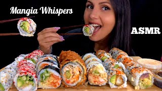 ASMR  EATING SUSHI MUKBANG WHIPSER  MANGIA WHISPERS 먹방 [upl. by Haisoj]