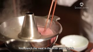 Learn from the master chef how to eat SHABU SHABU [upl. by Atihcnoc]