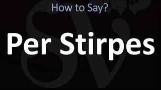 How to Pronounce Per Stirpes CORRECTLY [upl. by Nosam351]