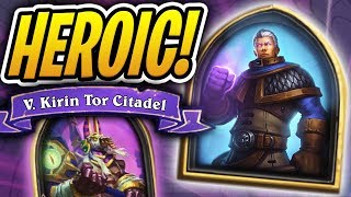 DESTROYING Heroic Khadgar with Warlock Heist Chapter 5  The Dalaran Heist  Rise of Shadows  HS [upl. by Kincaid173]