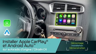 Installation  Ajouter Carplay  Android Auto Citroen C4  Peugeot Smeg [upl. by Adnanref]