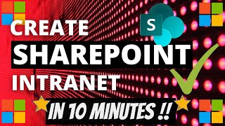 Create SharePoint Intranet Website in 10 minutes [upl. by Llednar]