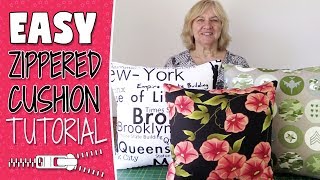 EASY Zippered Cushion Cover Tutorial [upl. by Lavina]