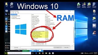 Windows 10  How to check RAMMemory  System Specs  Free amp Easy [upl. by Nielson]