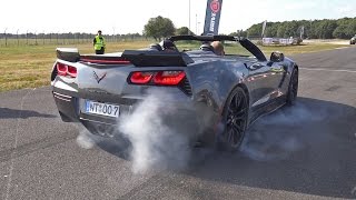 Chevrolet Corvette C7 Z06  Burnout amp Drag Racing [upl. by Schnell]