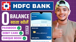 HDFC Zero Balance Savings Account Opening Online 2024  HDFC Bank Account Opening [upl. by Nimrak]