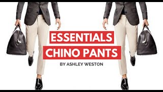 Chino Pants  Mens Wardrobe Essentials  Khakis Chinos Navy Tan Brown [upl. by Ssac]