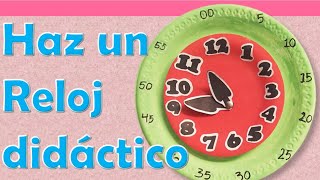 Cómo Hacer Un Reloj Didáctico Con Platos DesechablesTotalmente Creativos 🎨 [upl. by Mano]