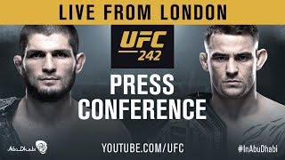 UFC 242 Press Conference Khabib vs Poirier [upl. by Wattenberg986]