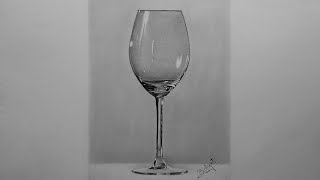 How to Draw a Realistic Wine Glass  Realistic Wine Glass Sketch Tutorial for Beginners [upl. by Peadar111]