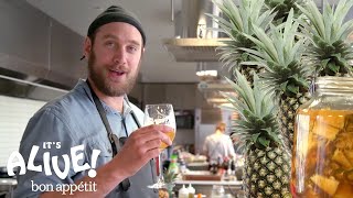 Brad Makes a Fermented Mexican Pineapple Drink Tepache  Its Alive  Bon Appétit [upl. by Nyladnohr]