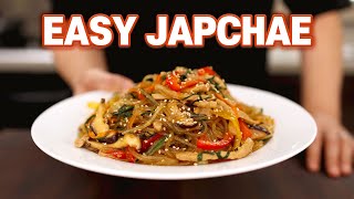 15 Minute Easy Japchae Recipe Korean Glass Noodles l Better Than Restaurants [upl. by Lebam]