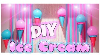 DIY Conos de helado PARA FIESTA  festa de sorvete  Keiri Craft [upl. by Ellerey]