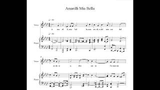 Amarilli Mia Bella F Minor Accompaniment with Melody Caccini [upl. by Vachill]