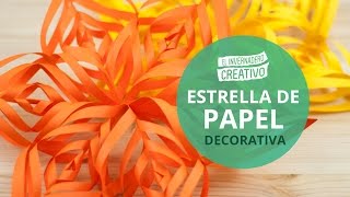 Cómo hacer una estrella de papel decorativa  How to do a decorating paper star [upl. by Eilac]