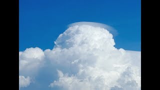 Time lapse of rising cumulus congestus V  pileus fomation [upl. by Trelu]