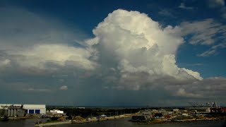 Sky Timelapse of Cumulonimbus Clouds with Lightning [upl. by Kendy97]