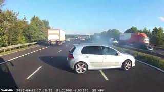 Coach crash avoided on the M40 dash cam [upl. by Baras569]