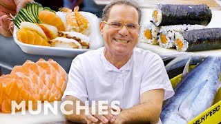 The Street Sushi King Of Rio  Street Food Icons [upl. by Nueormahc408]